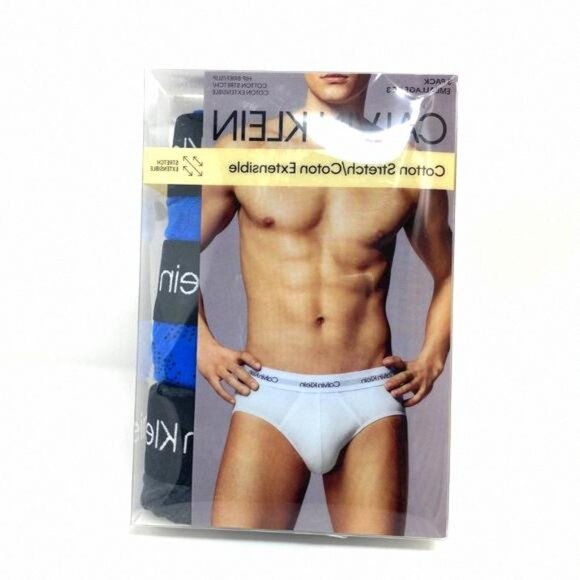 💖MEGA SALE💖Calvin Klein Mens 3-Pack Soft Cotton NP21660271 Brief Blue Stretch - Picture 7 of 10